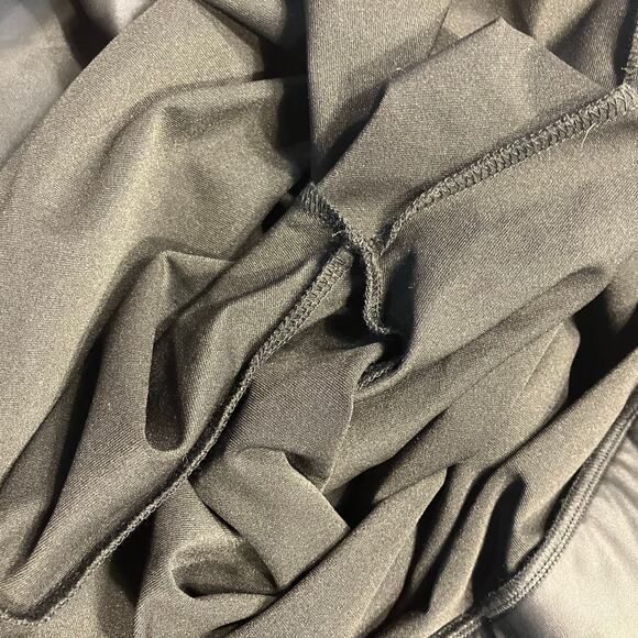 Topshop Maternity Faux Leather Leggings US 14 Black High Rise Stretch Pants - Picture 9 of 13